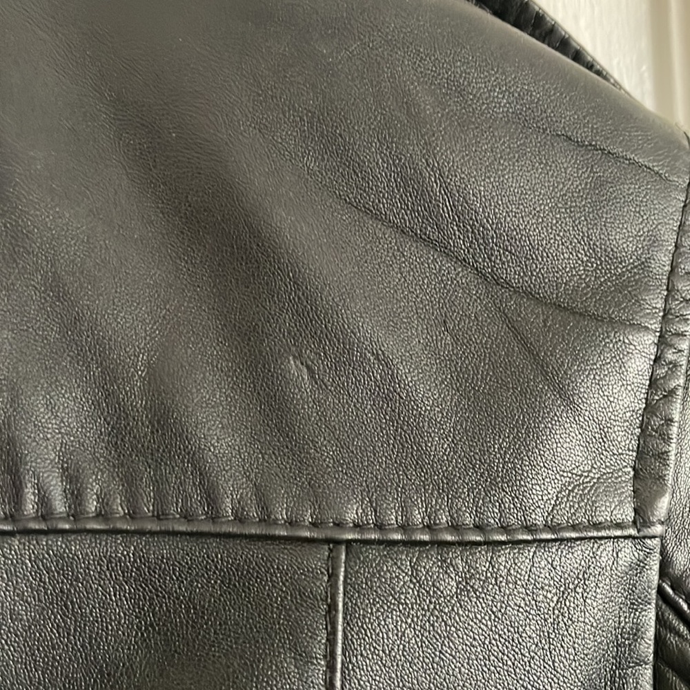 Allsaints Balfern Black leather biker jacket size 2 - Picture 6 of 7